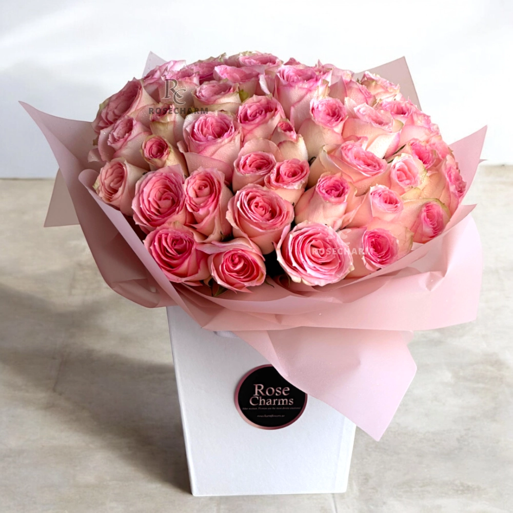 25 Pink Rose Box