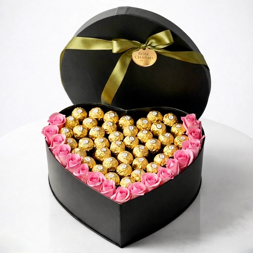 Eternal-Bloom-Heart-Box-41-Ferrero-Rocher-21-Fresh-Pink-Roses-2