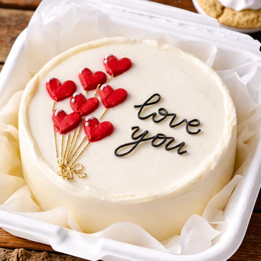 I Love You Red Balloon Bento Cake 200gm