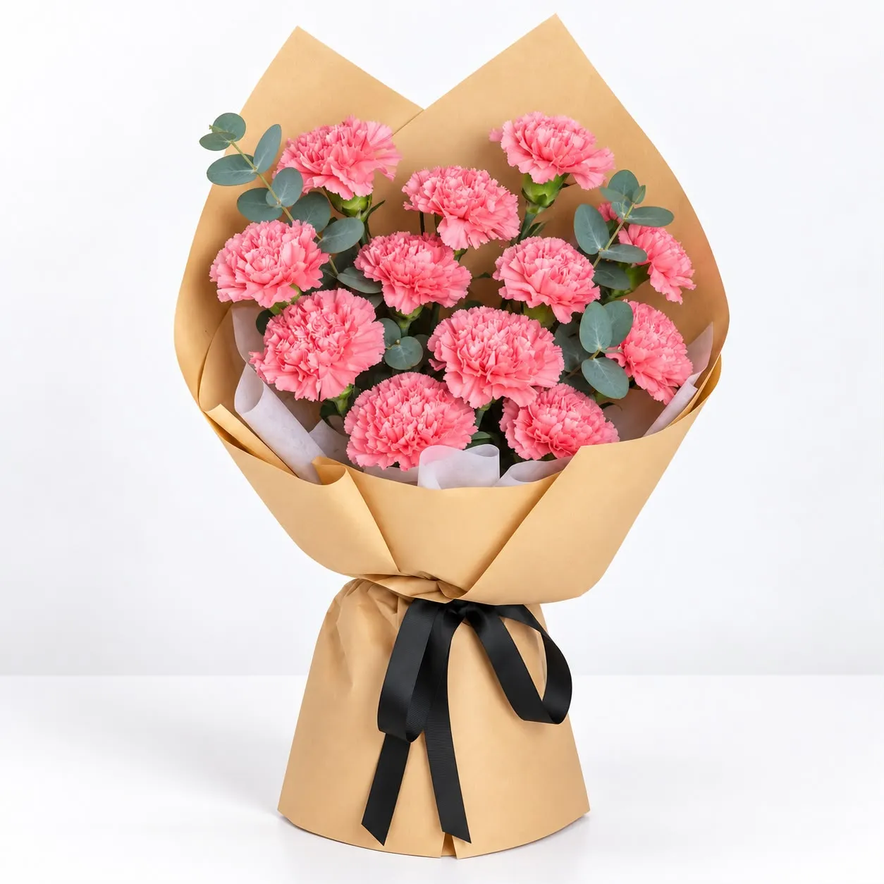Sweet 13 Pink Carnations Bouquet for Same Day Delivery featuring 13 soft pink carnations in an elegant arrangement