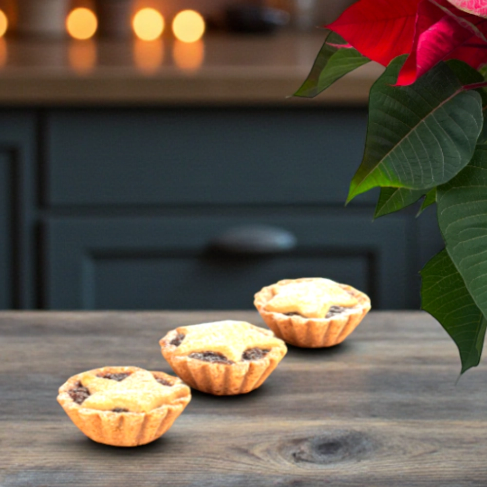 Christmas Mince Pie and Poinsettia