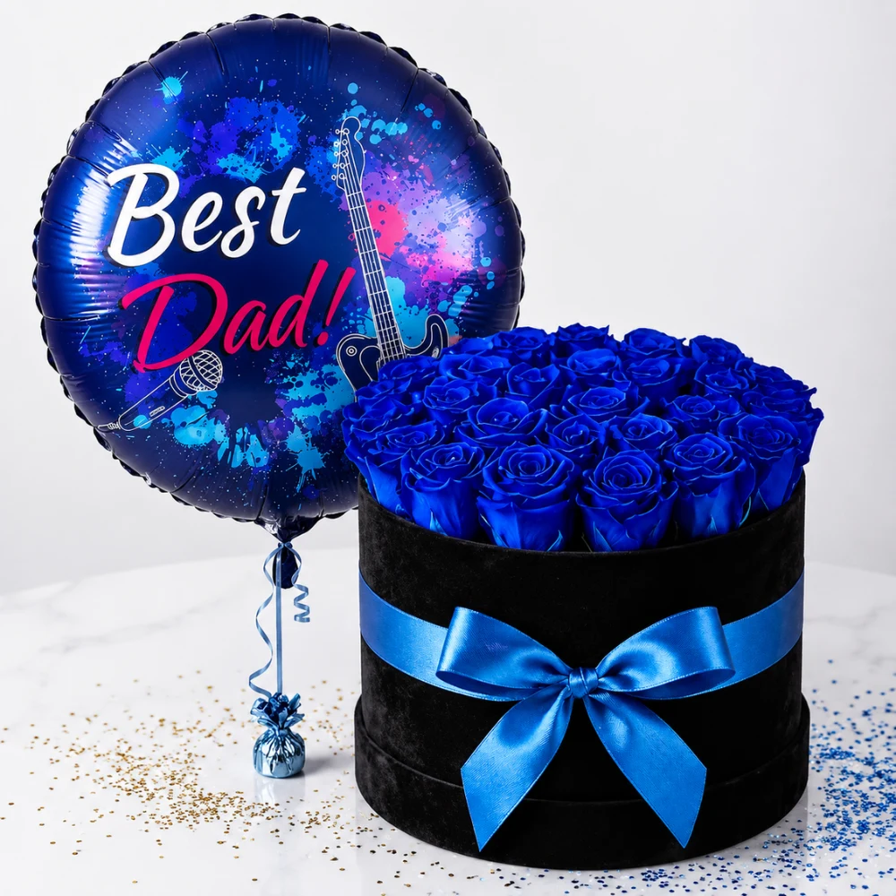 luxury-blue-rose-box-with-best-dad-balloon-2