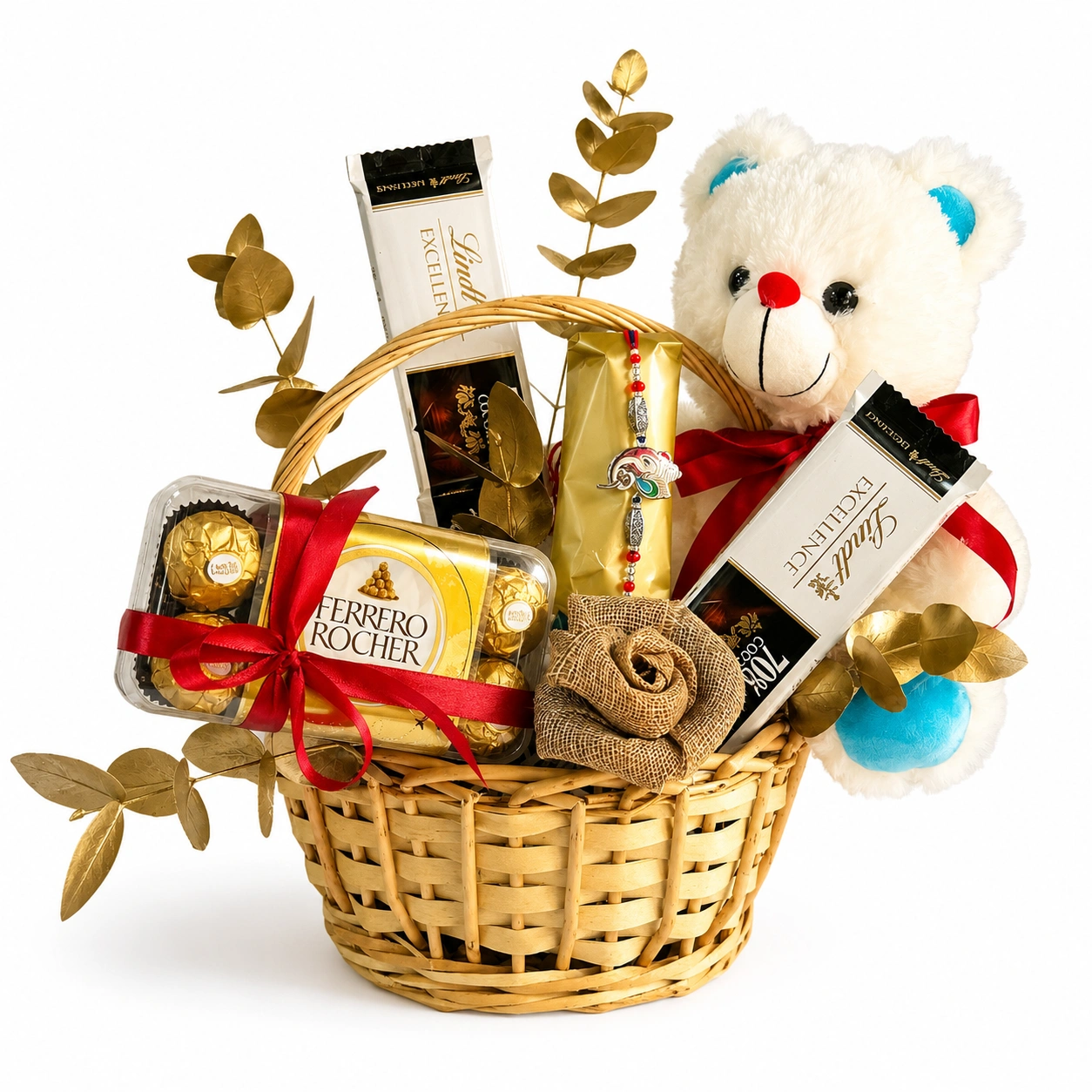 chocolates and designer Rakhi