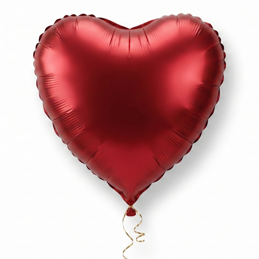 18-inch red heart shaped foil balloon, perfect for romantic surprises, Valentine's Day gifts, anniversaries, and celebrations in UAE