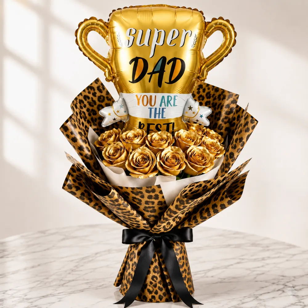 super-dad-gold-rose-bouquet-with-balloon-2