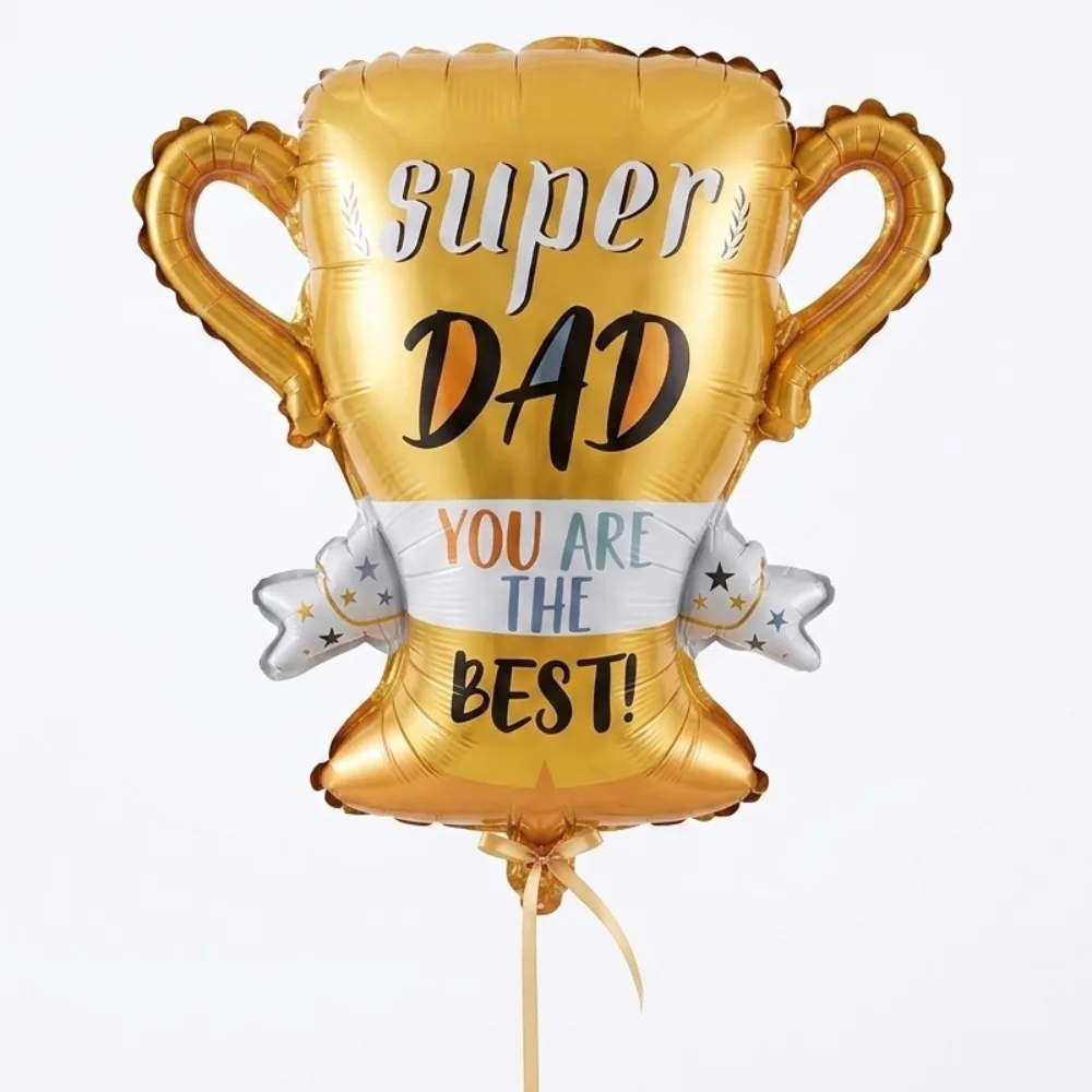 Father's Day Super Dad foil balloon featuring a heartfelt message for celebrating and honoring Dad