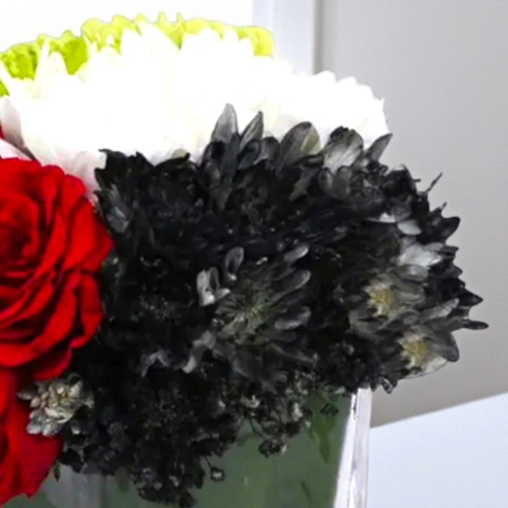 UAE Flag Vase Flowers Arrangement