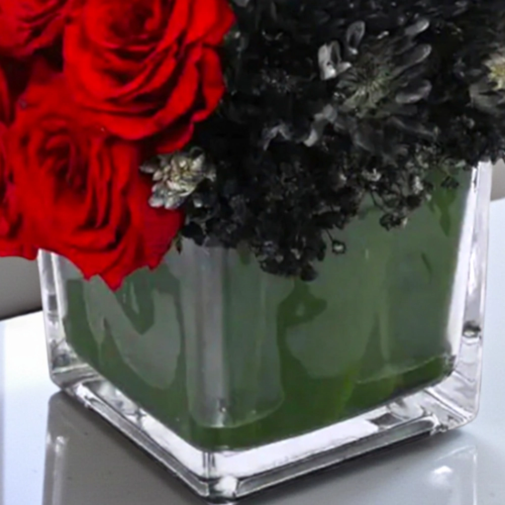 UAE Flag Vase Flowers Arrangement