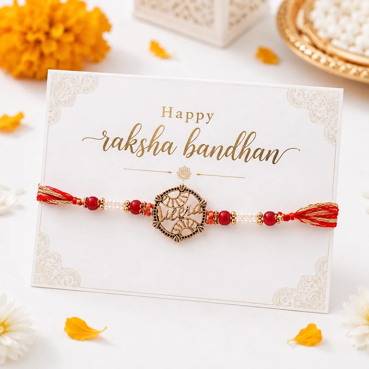 and handcrafted festive thread