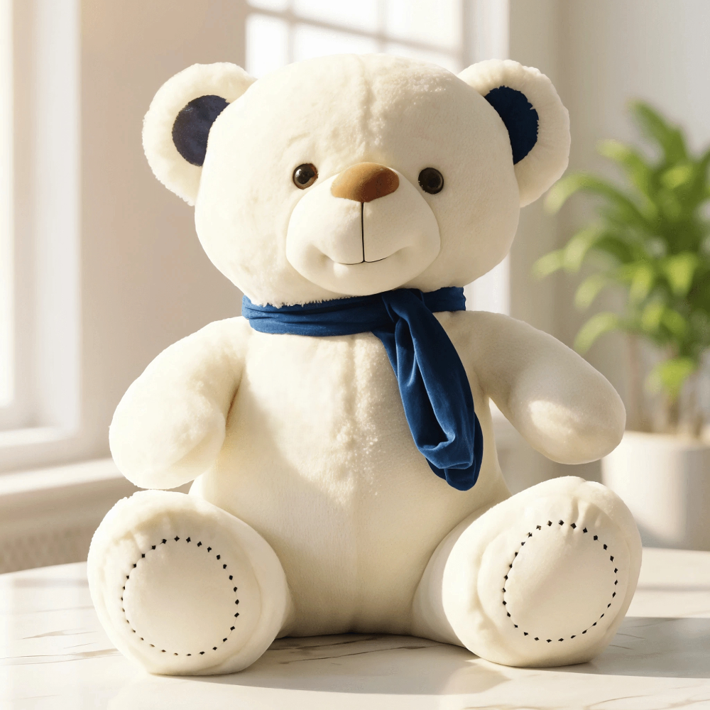 White teddy bear medium size